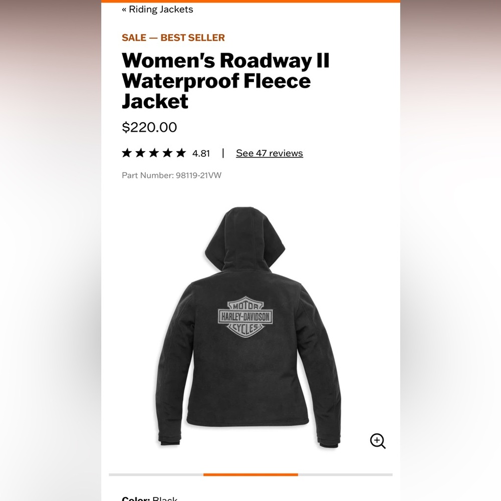 Harley-Davidson Women’s Waterproof Fleece Jacket